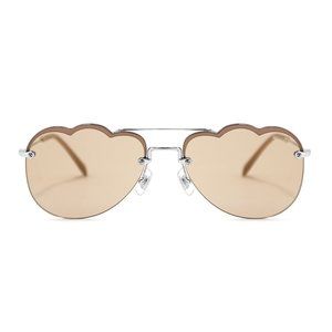 Miu Miu Light Brown Aviator Sunglasses